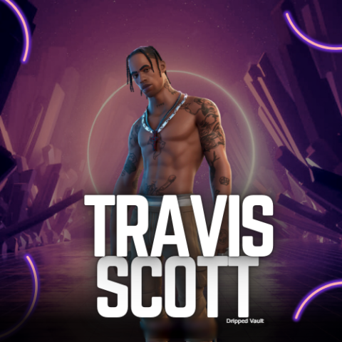 Travis Scott Fortnite account with rare Icon Series skin